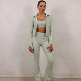 Mint Muse High Rise Flares