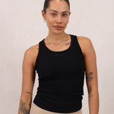 The Ultimate Ribbed Tank Black