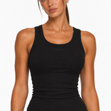 The Ultimate Ribbed Tank Black