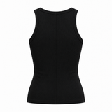 The Ultimate Ribbed Tank Black
