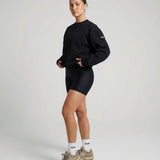 High Shine Black Shorts